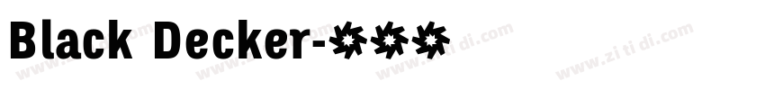Black Decker字体转换 Black Decker字体转换